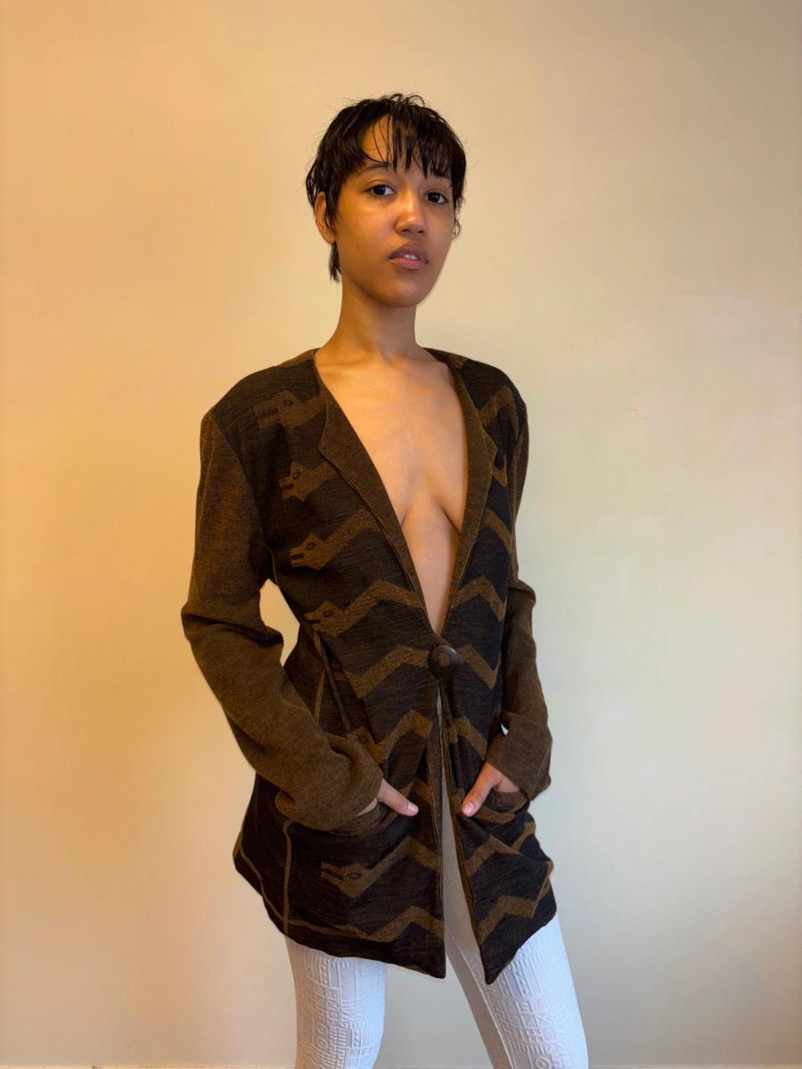 1980s Hiroko Koshino Snake Knit Jacket product image