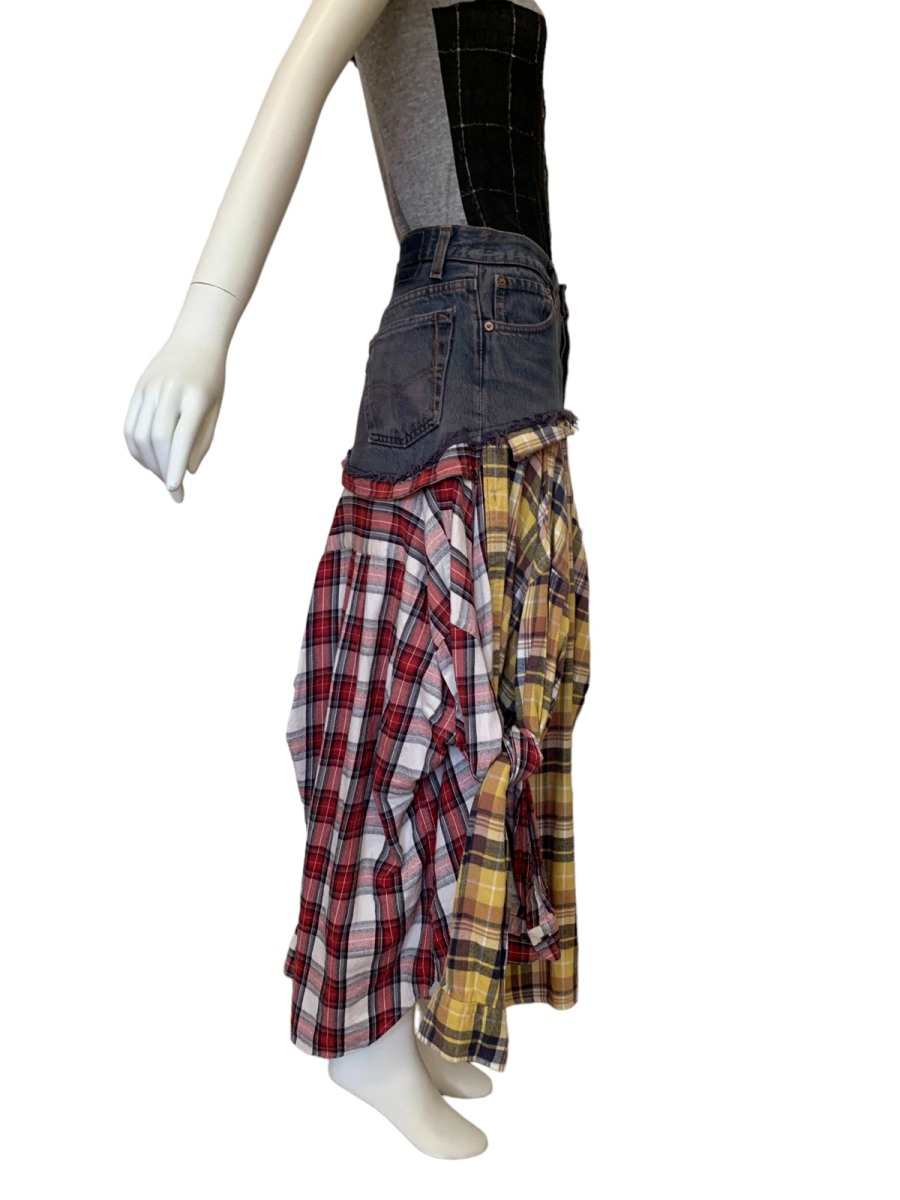 Tomoki Yurita Flannel Assemblage Skirt product image