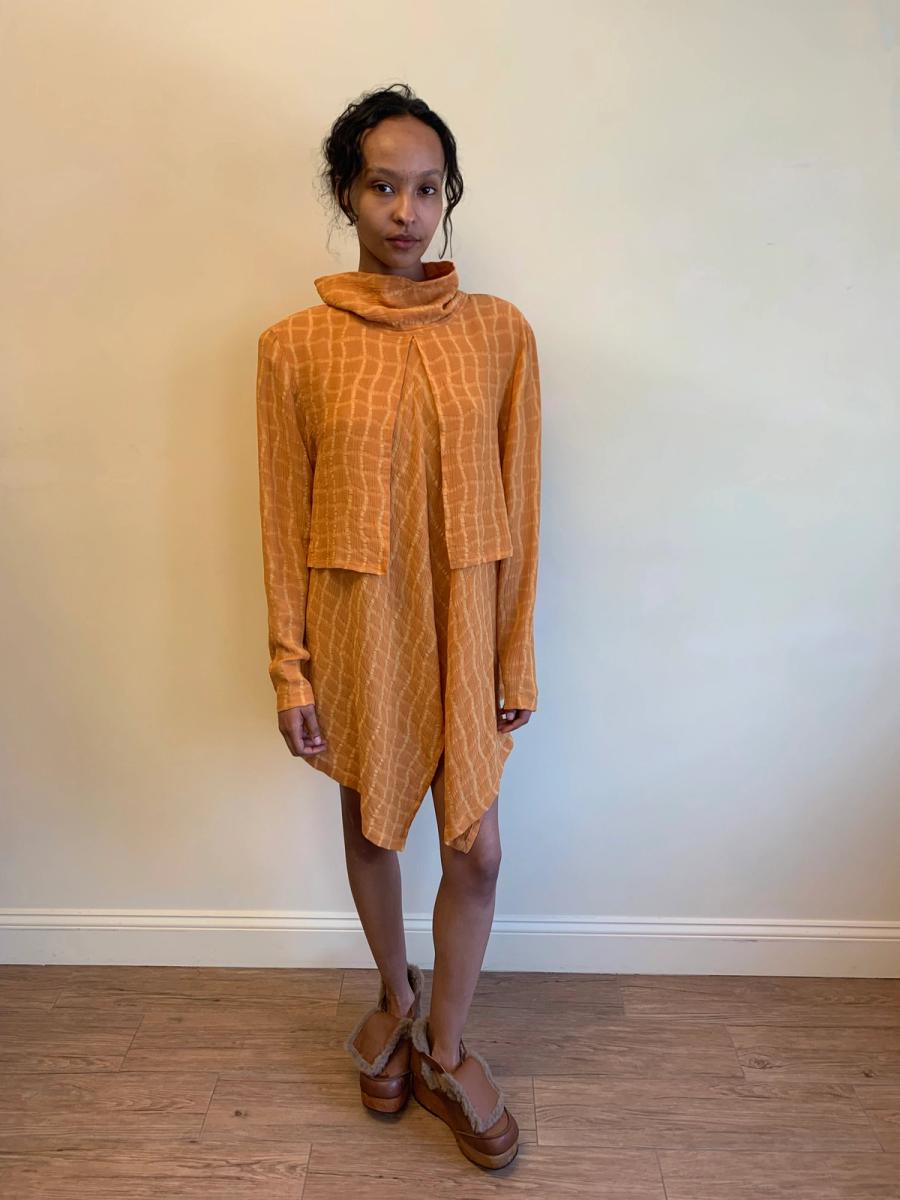 1980s Takezo Orange Tunic Minidress  product image