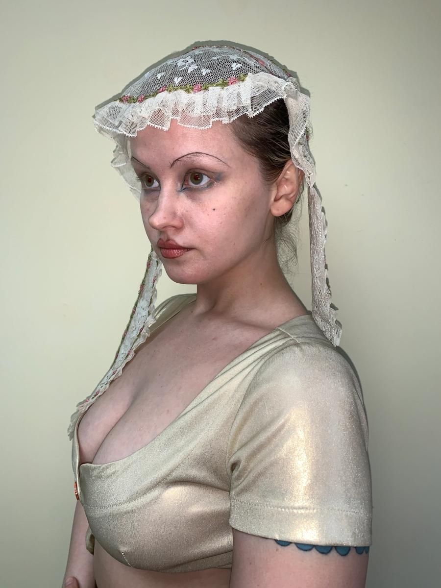 1860s Lace Bang Bonnet with Lappets product image