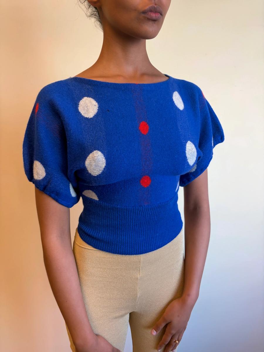 80s Dorothée Bis Polka Dot Sweater product image