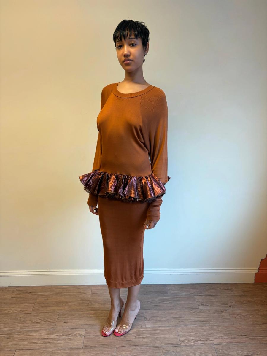 80s Chantal Thomass Dress with Flounce Detail product image