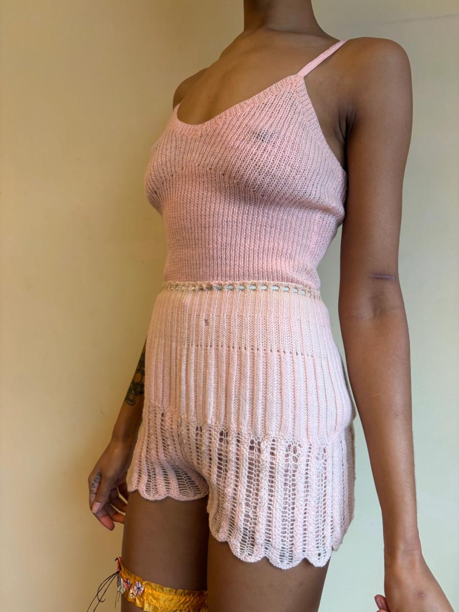 1930s French Handknit Scalloped Shorts  product image