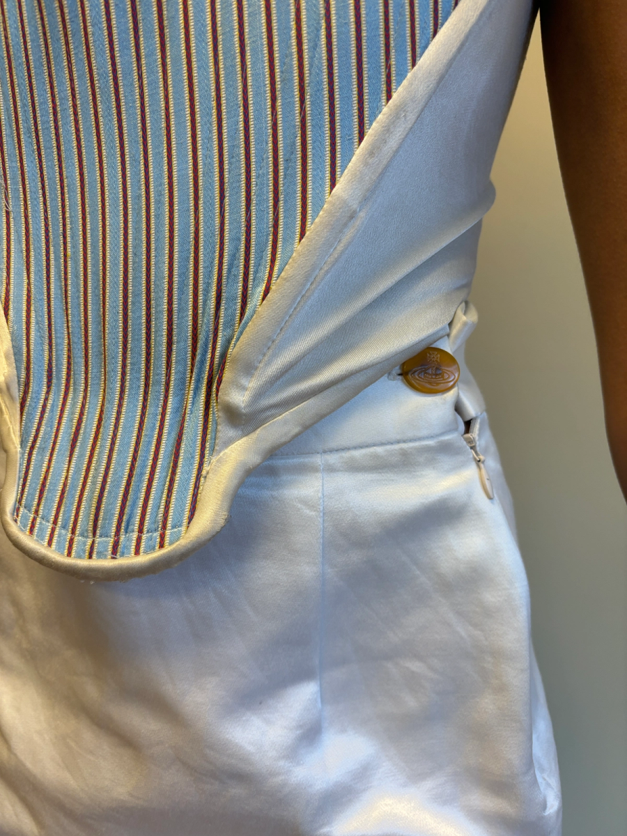 90s Vivienne Westwood White Satin Miniskirt product image