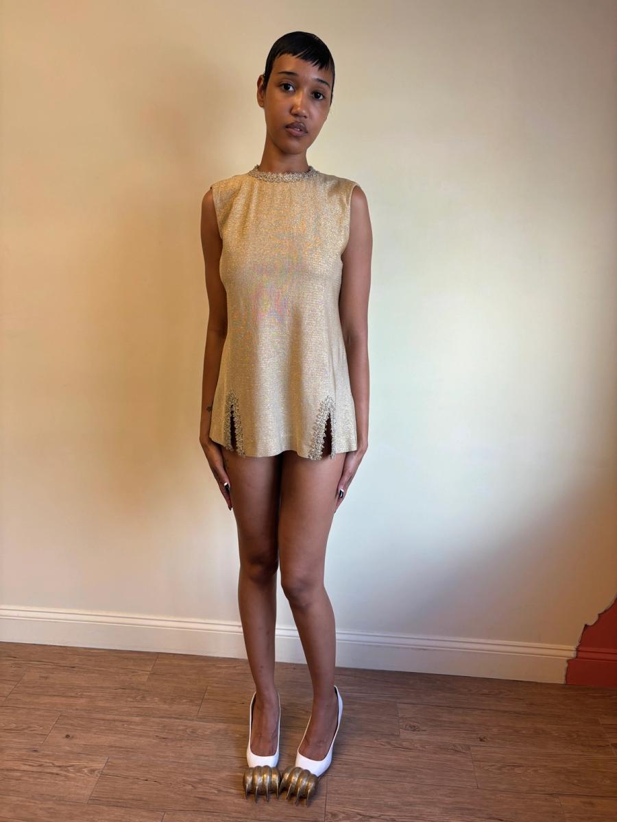 1960s Lurex Minidress product image