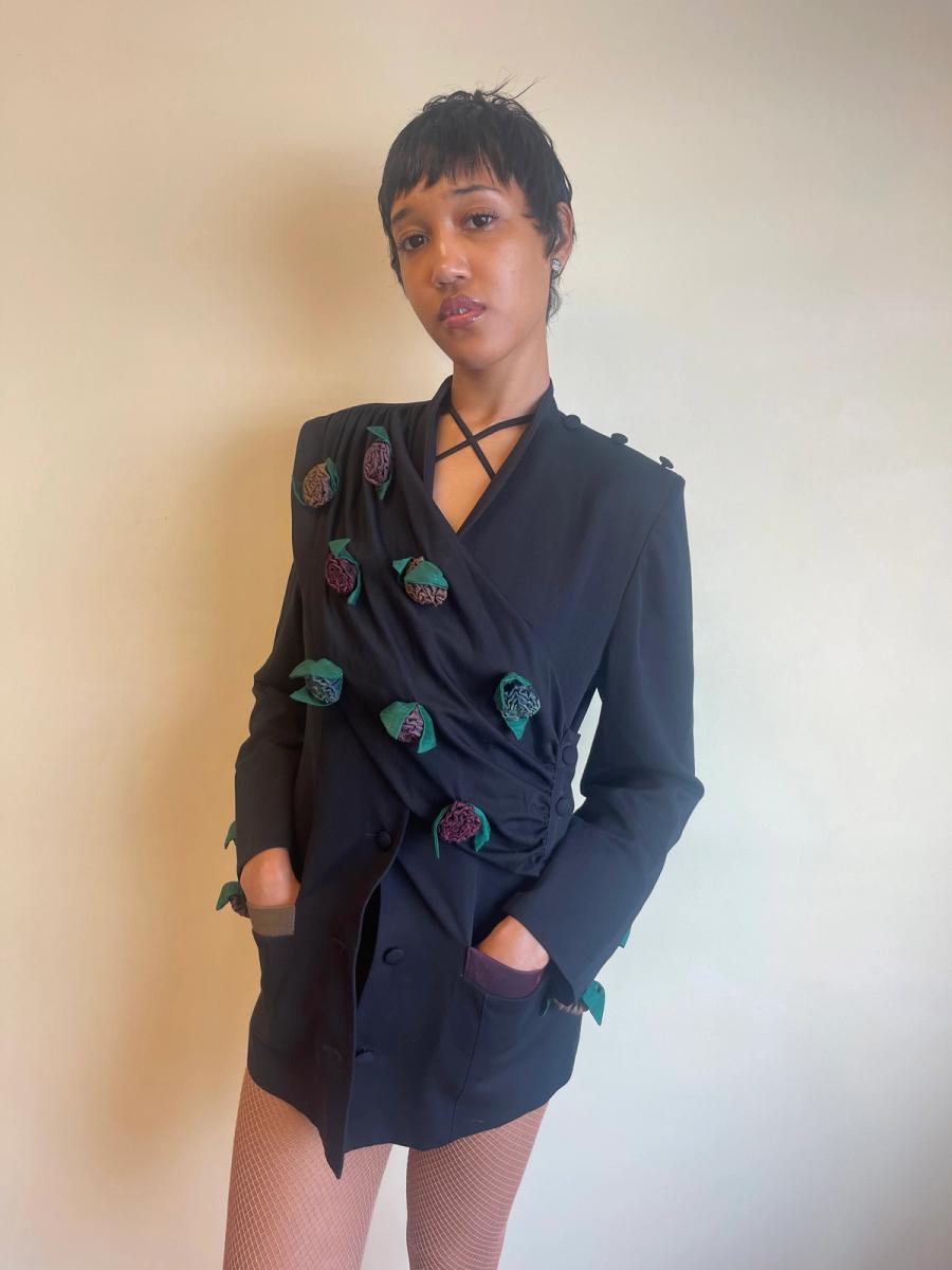 1980s Günther Schlamor Dimensional Flower Blazer product image