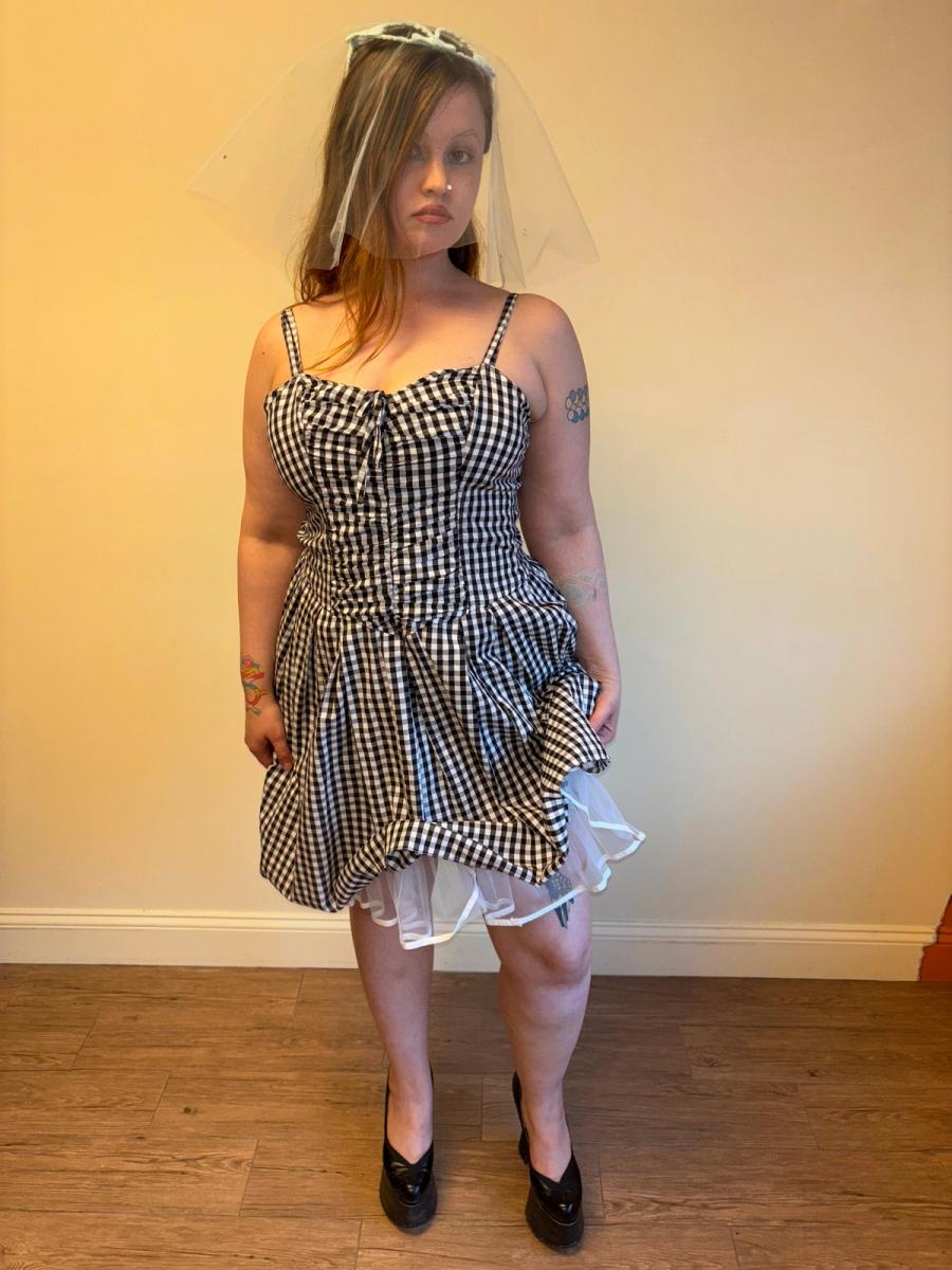 Vintage French Gingham Dress product image