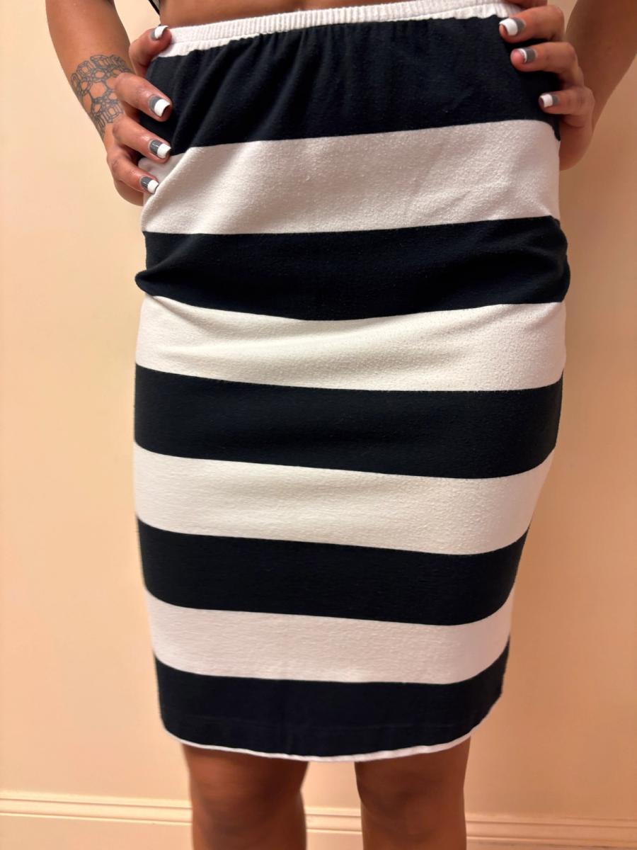 80s Norma Kamali Striped Skirt product image