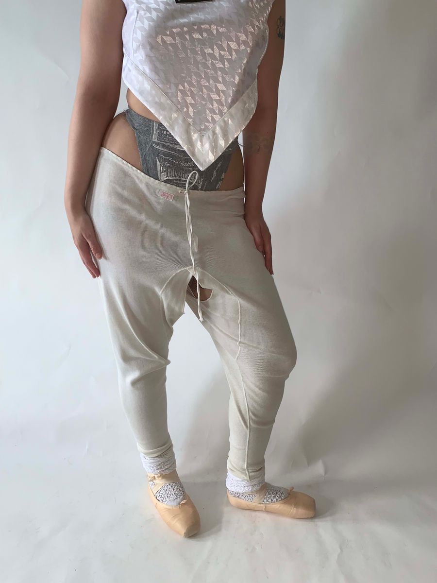 Antique Split Crotch Thermal Knit Pants product image
