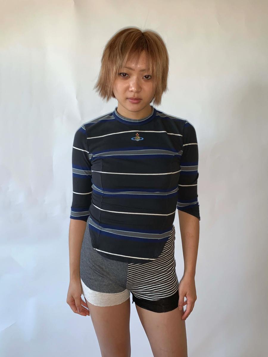 90s Vivienne Westwood Striped Orb Top product image