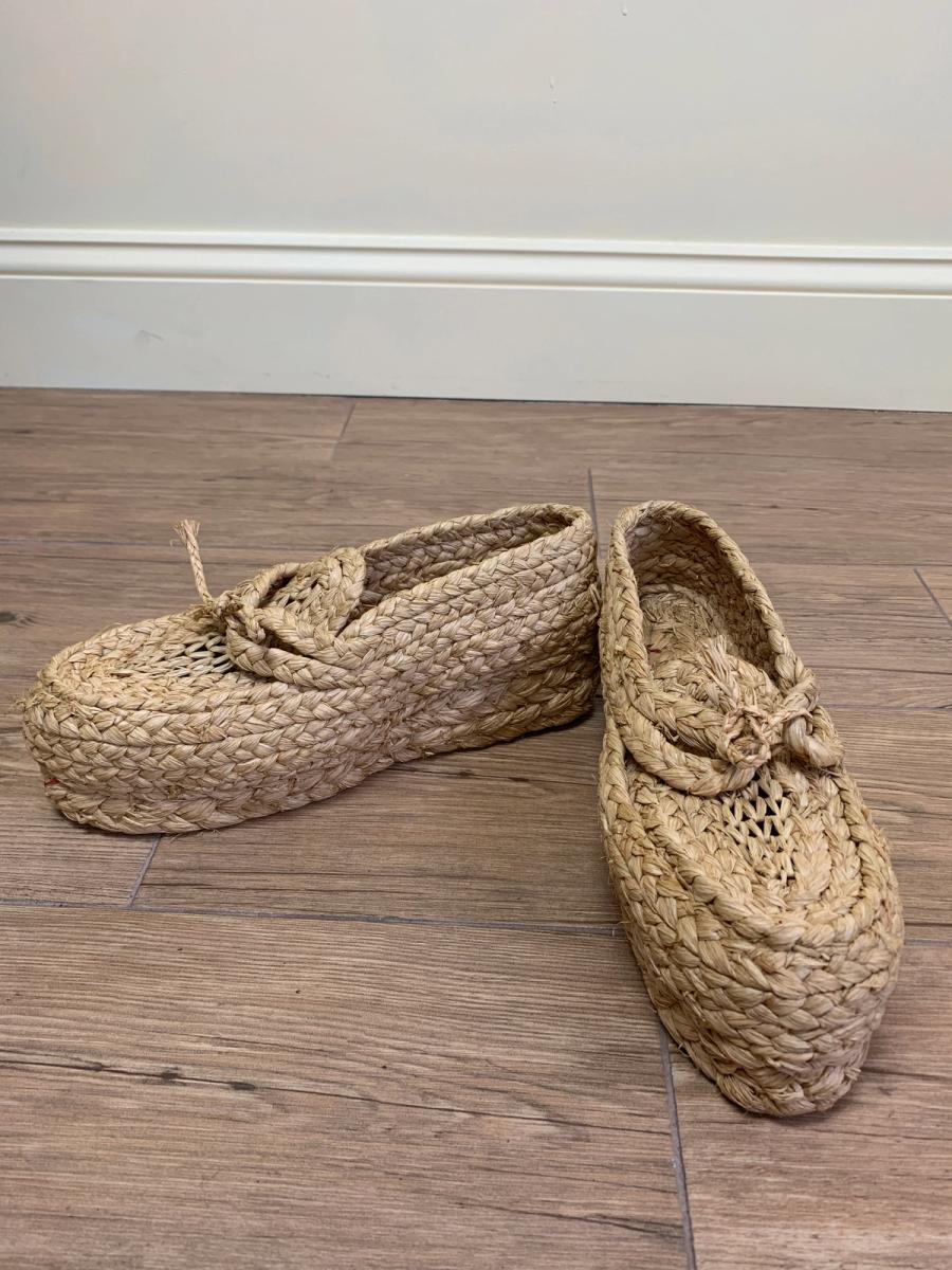 1930/40s French Raffia Platforms product image