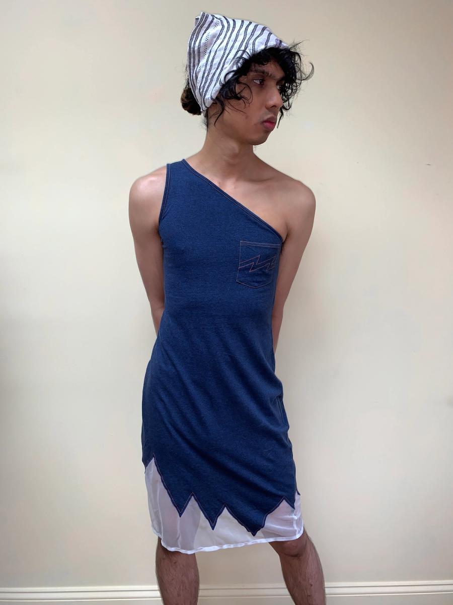 90s W< Jagged Hem Dress product image