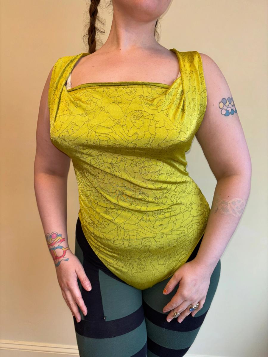 2004 Vivienne Westwood Green Orgy Print Leotard product image