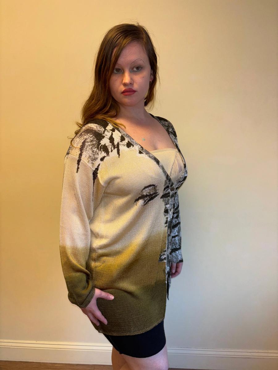 80s Krizia Big Cat Eye Sweater product image