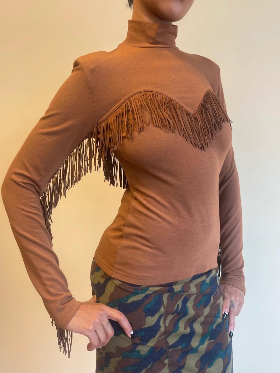 Chantal Thomass A/W 1993 Brown Fringe Top product image