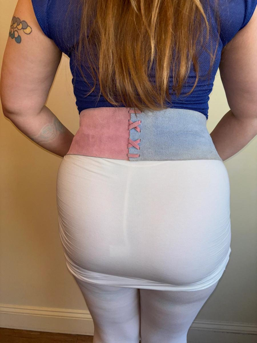 1970s Pastel Buckskin Fringe Belt product image