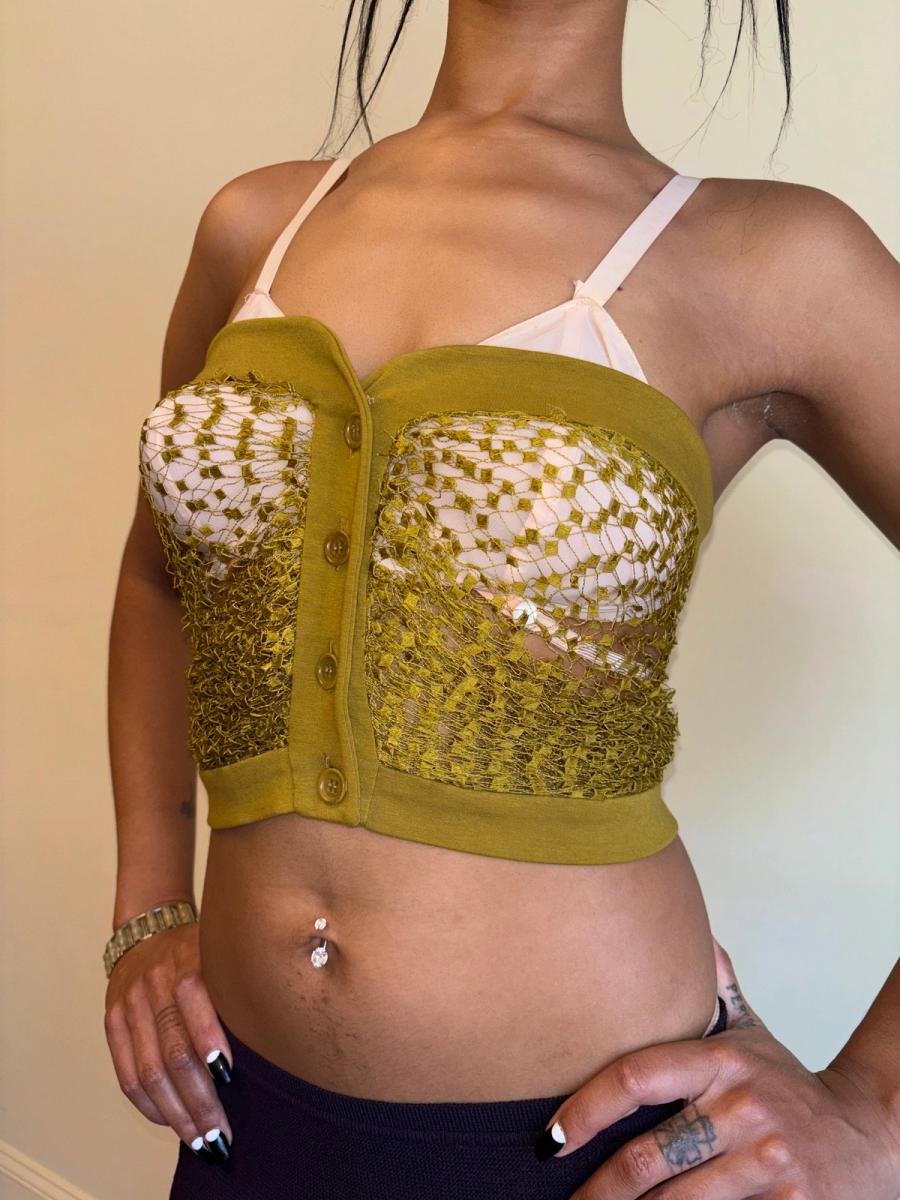 1991 Romeo Gigli Draped Netting Tube Top product image