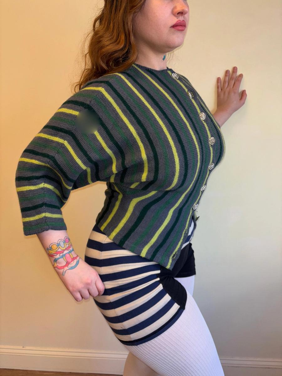 1940s Handmade Dolman Sleeve Sweater product image