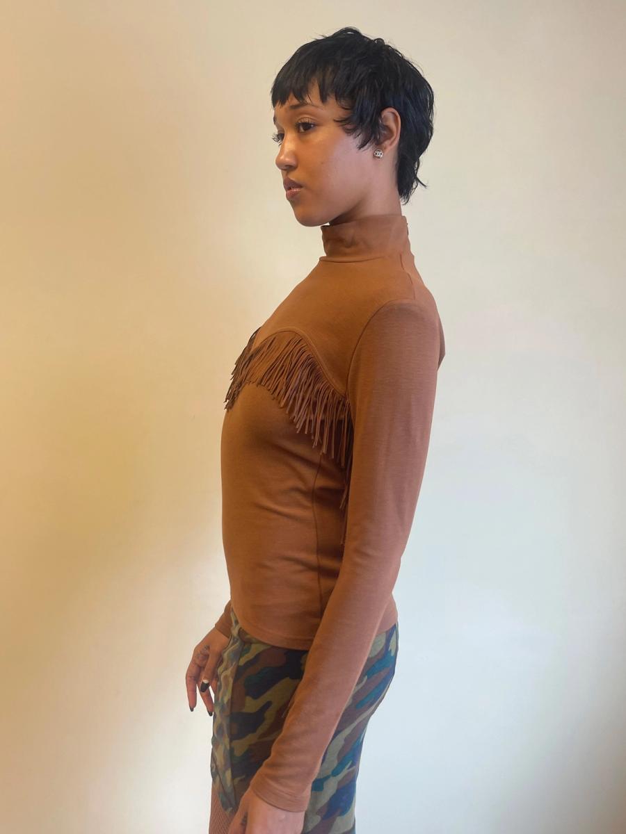 Chantal Thomass A/W 1993 Brown Fringe Top product image