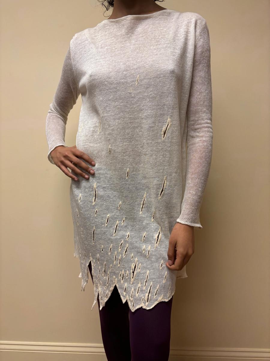 Krizia Faux Shredded Knit 