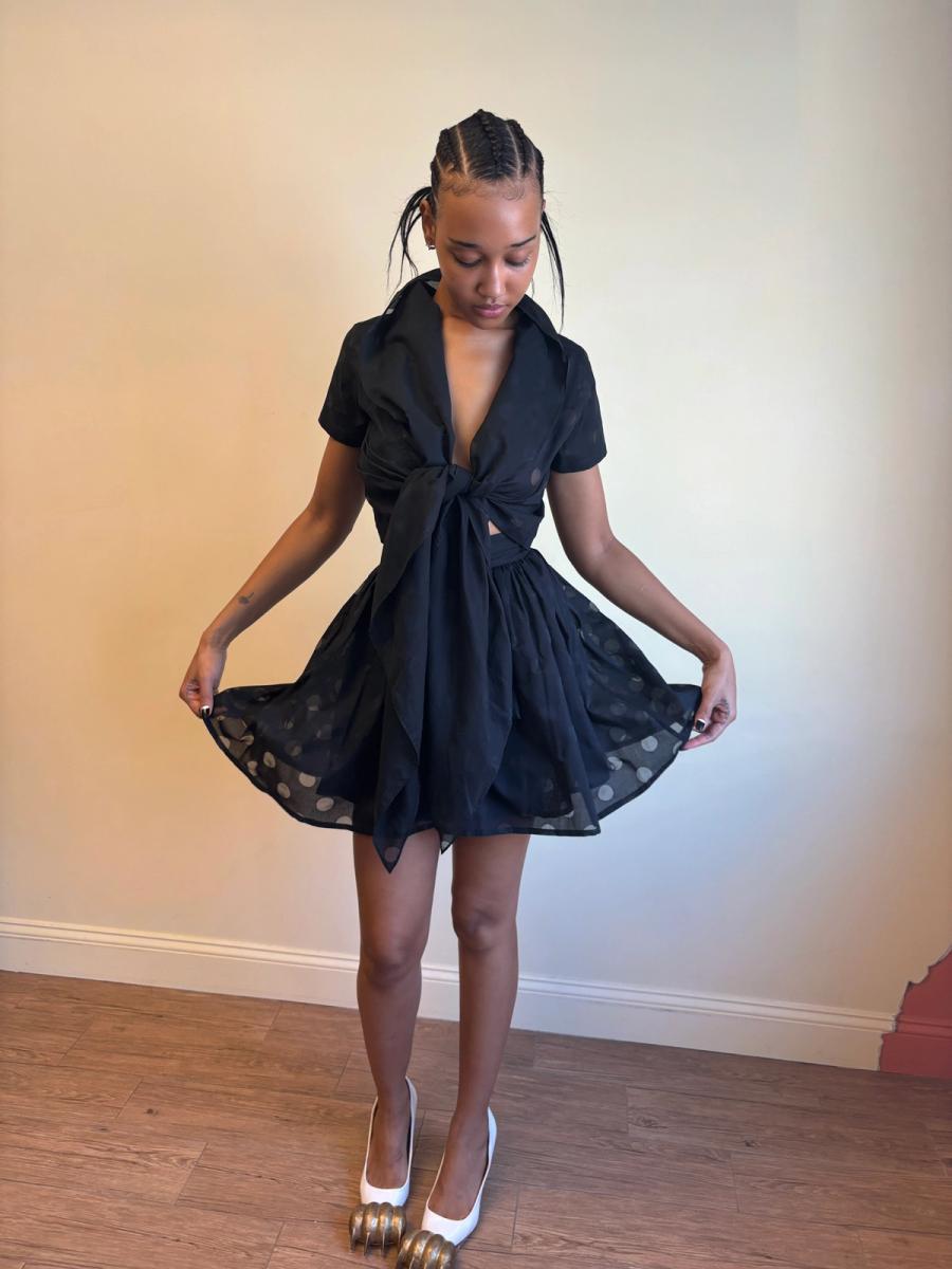 90s Chantal Thomass Polka Dot Voile Set product image
