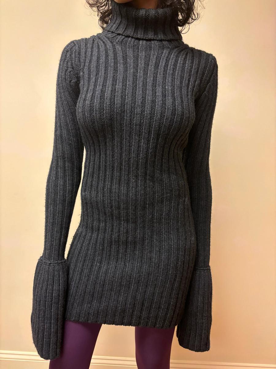 90s Yohji Yamamoto Black Knit Dress product image