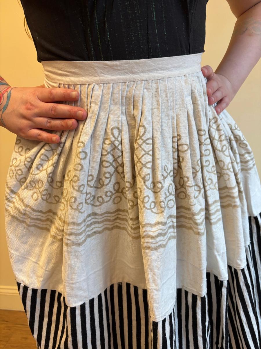 Early 1900s French Striped Flannel Petticoat product image