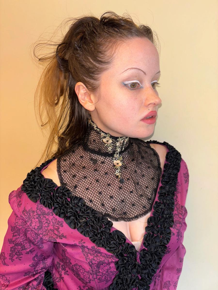 Black Lace Boned Guimpe product image