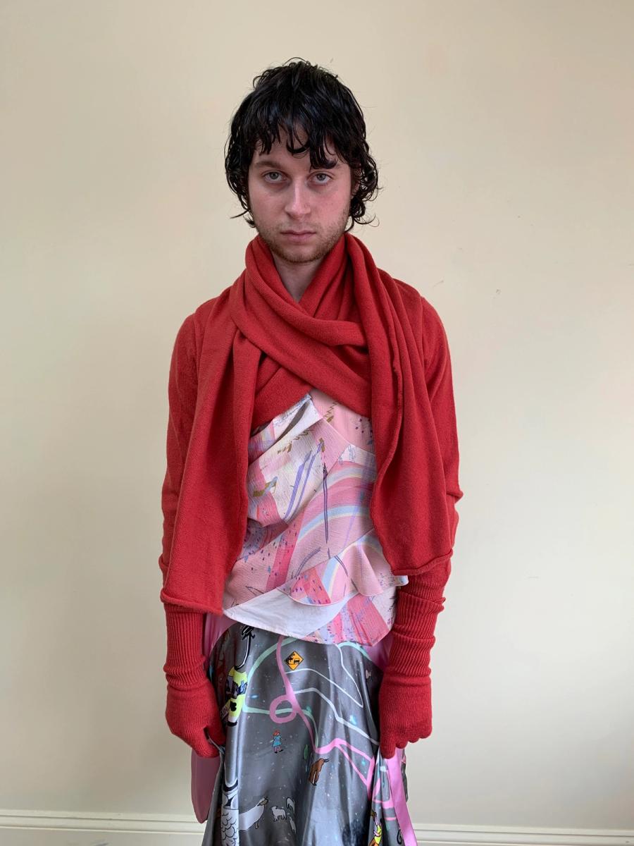 Jane Marple Knit Wrap Shrug With Matching Gloves  product image