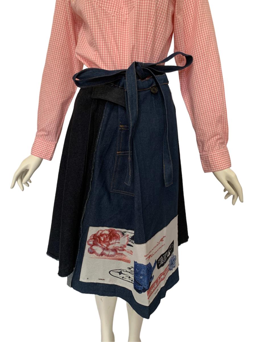 BodySong Denim Patchwork Apron product image