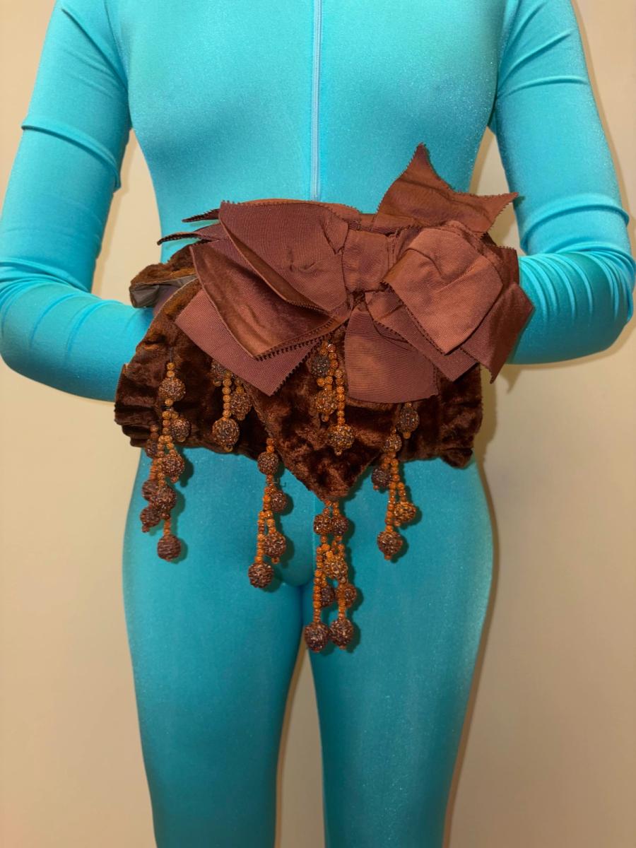 Antique Velveteen Muff with Bow  product image