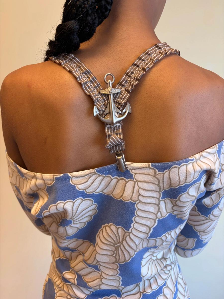 1980s Chantal Thomass Rope & Sailor Suspenders Set product image