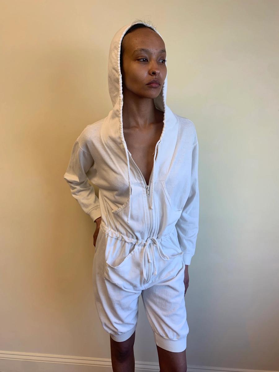 90s Norma Kamali OMO Hooded Jumpsuit  product image