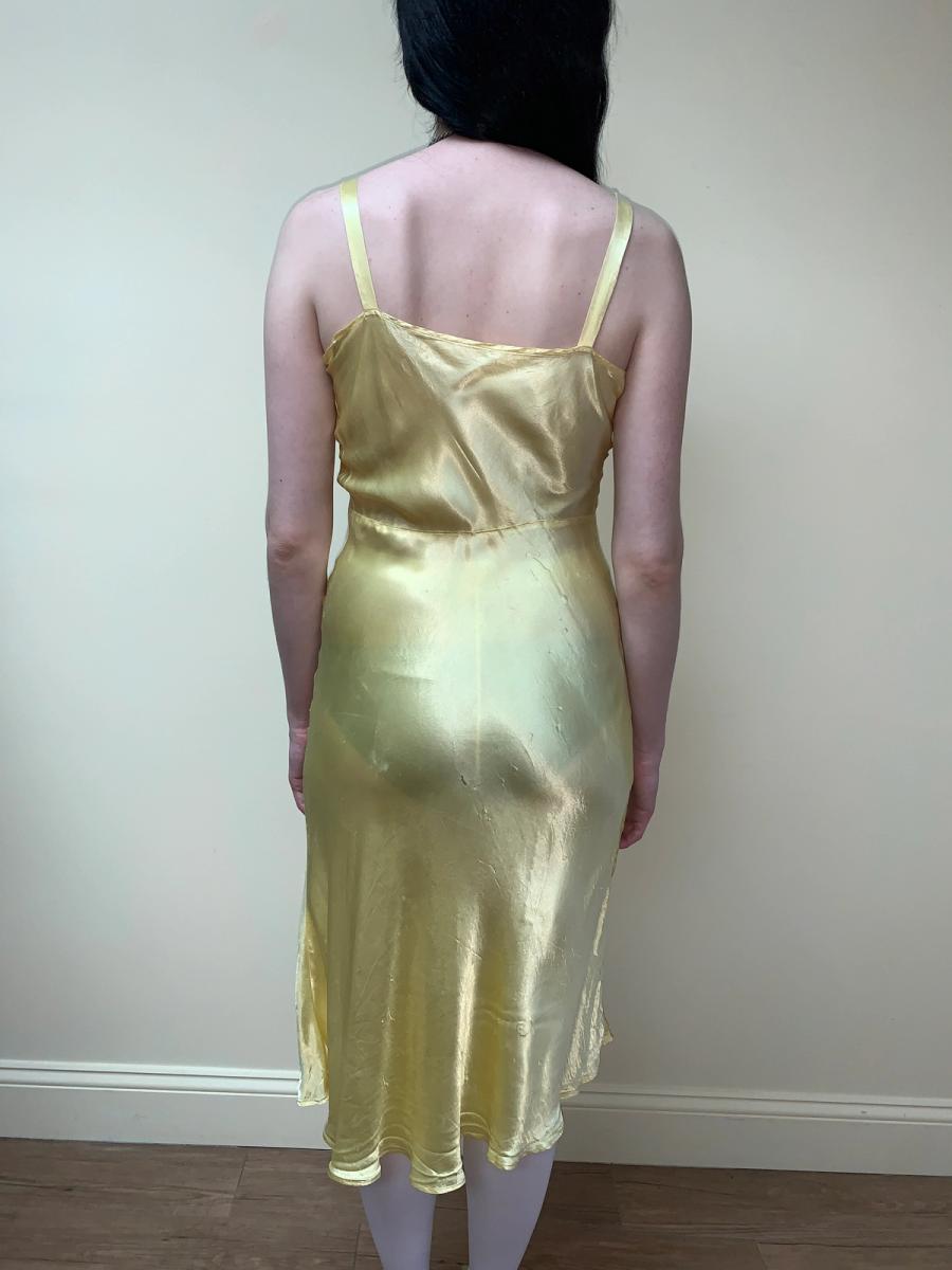 1930s Bias Cut Slip Perfect Yellow product image