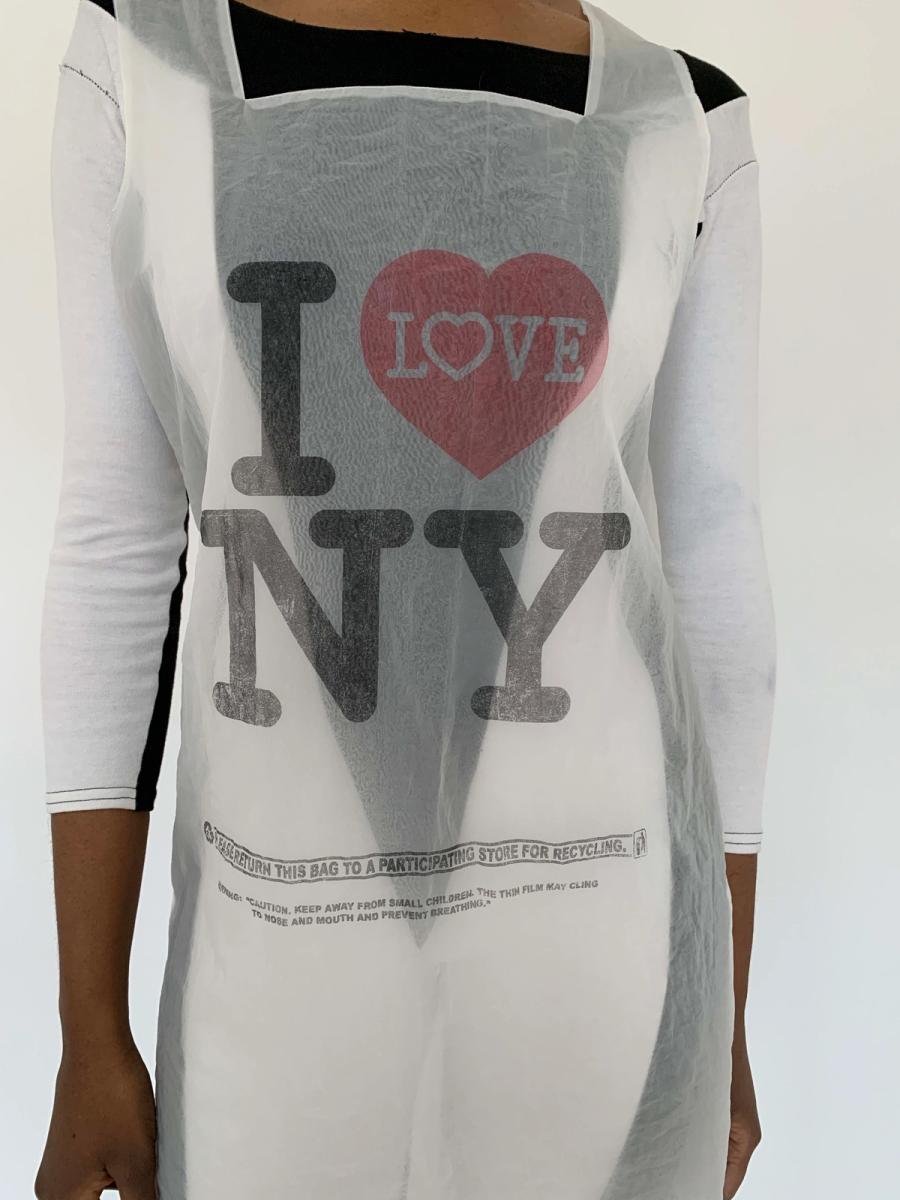 Jeremy Scott "I Love NY" Plastic Bag Dress product image