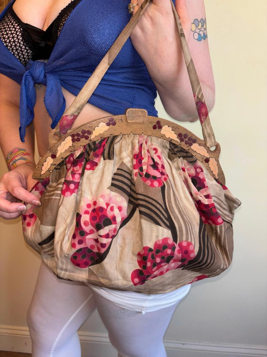 20s or 30s Art Deco Flower Purse product image