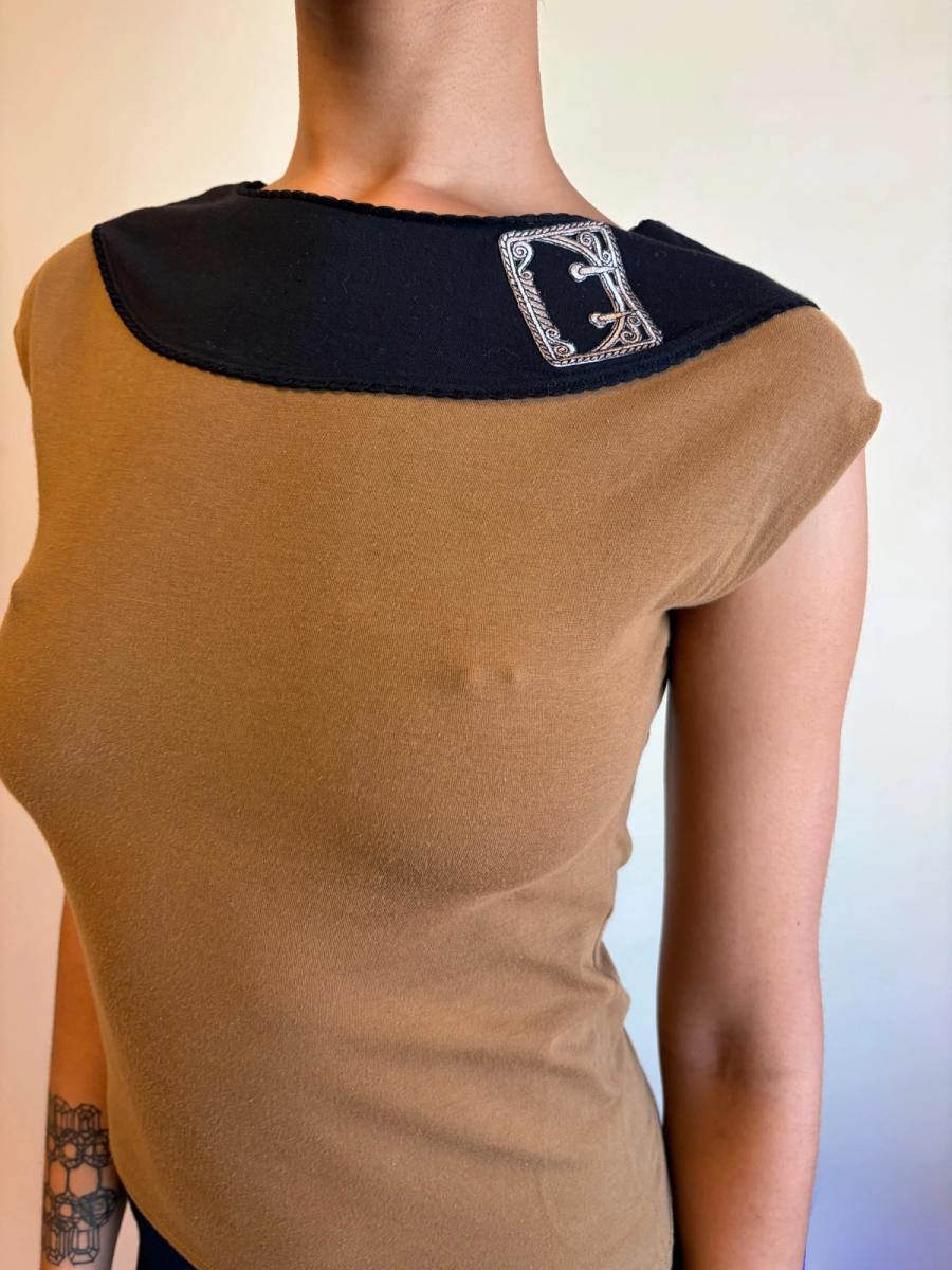 Vintage Chantal Thomass Shirt with Embroidered Buckle product image