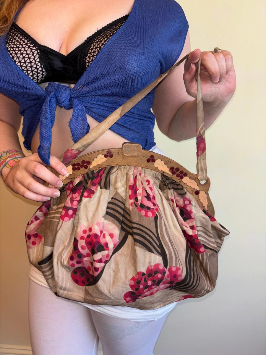 20s or 30s Art Deco Flower Purse product image