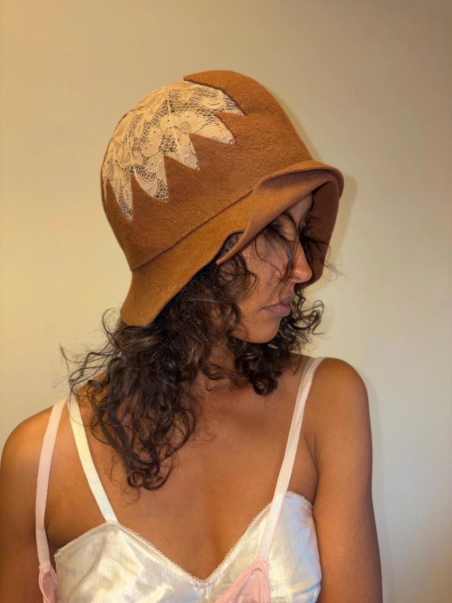 20s Lace Cutout Cloche Hat product image