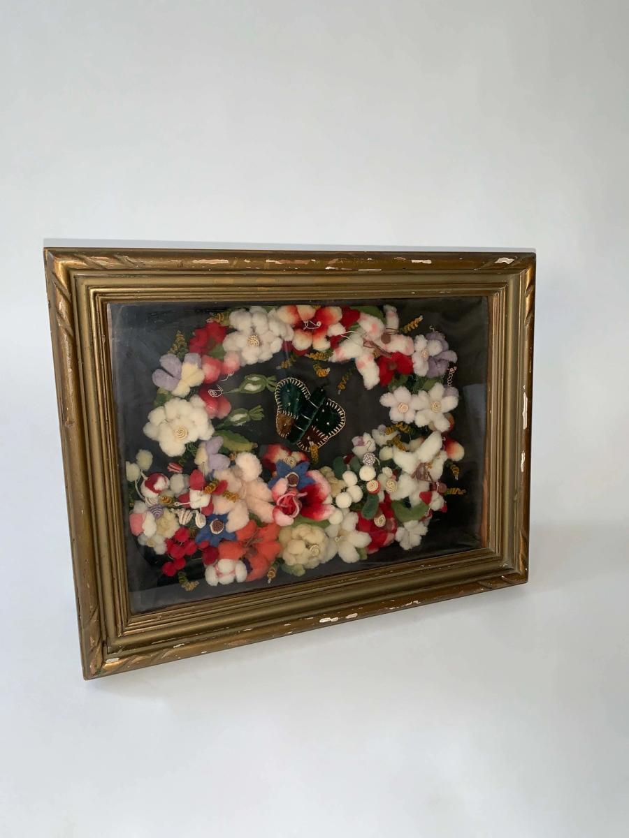 Victorian Felt Flower Mourning Wreath product image