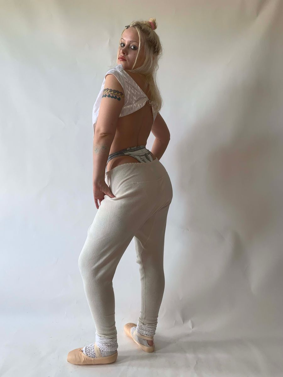 Antique Split Crotch Thermal Knit Pants product image