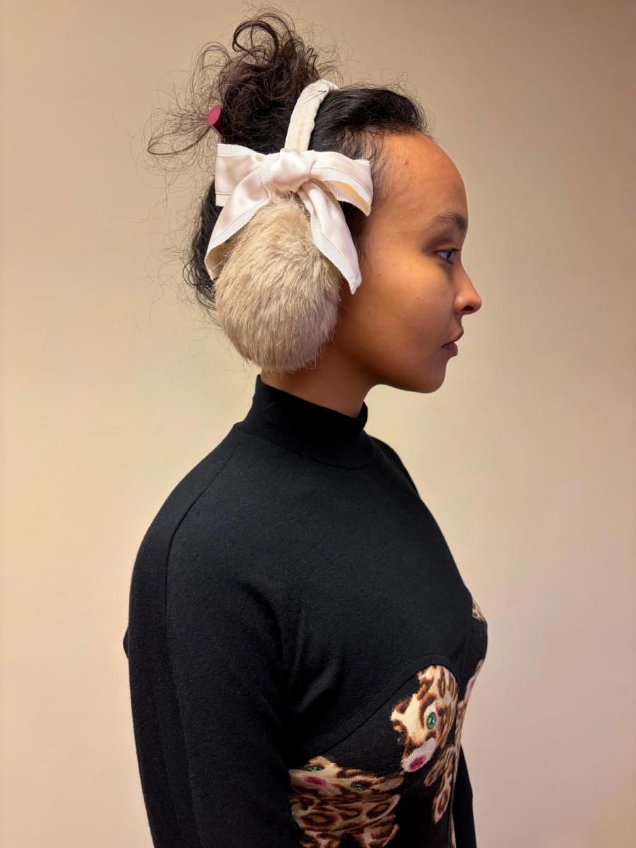 MILK Faux Fur Bow Earmuffs product image