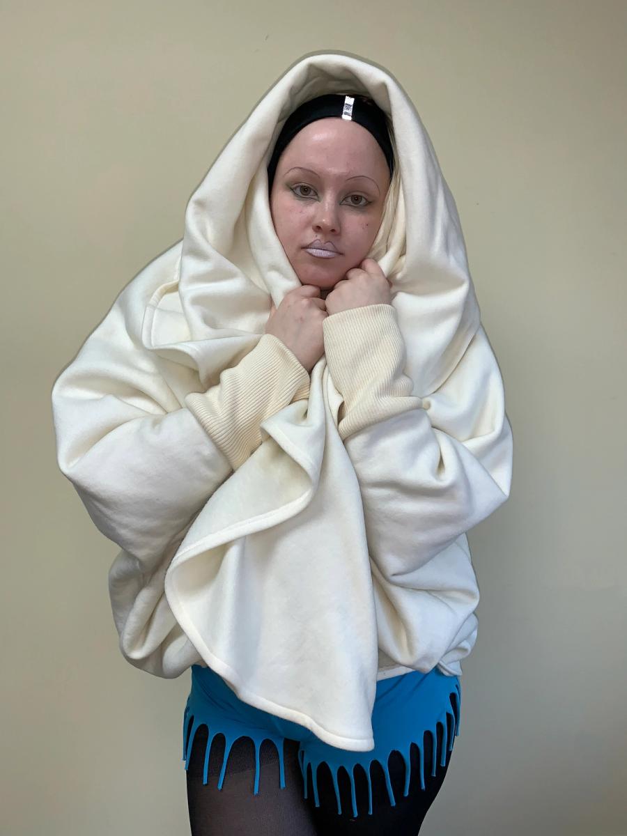 Norma Kamali 1980s Fleece Cocoon Coat product image