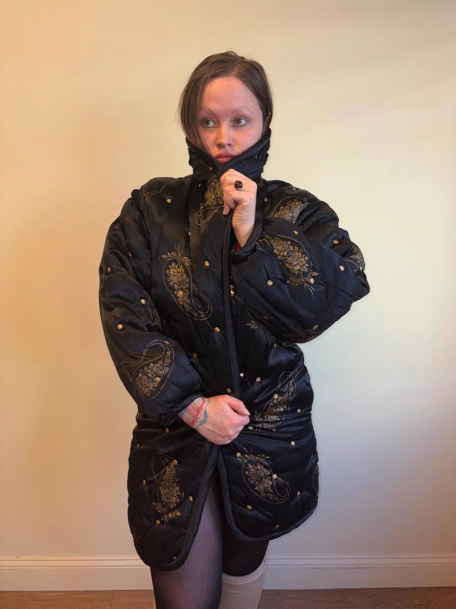 80s Krizia Paisley Quilted Puffer product image