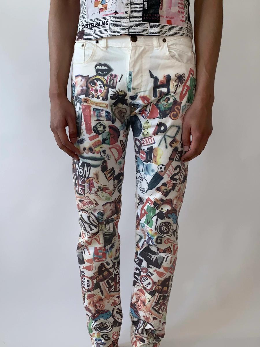 Nozomi Ishiguro Collage Jeans