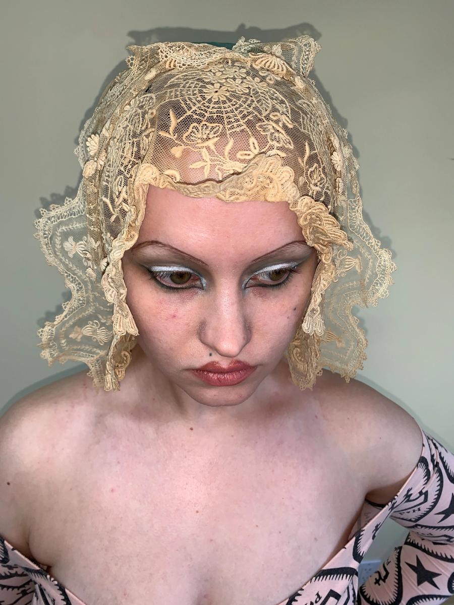 Edwardian Spider Web Lace Sleeping Cap product image
