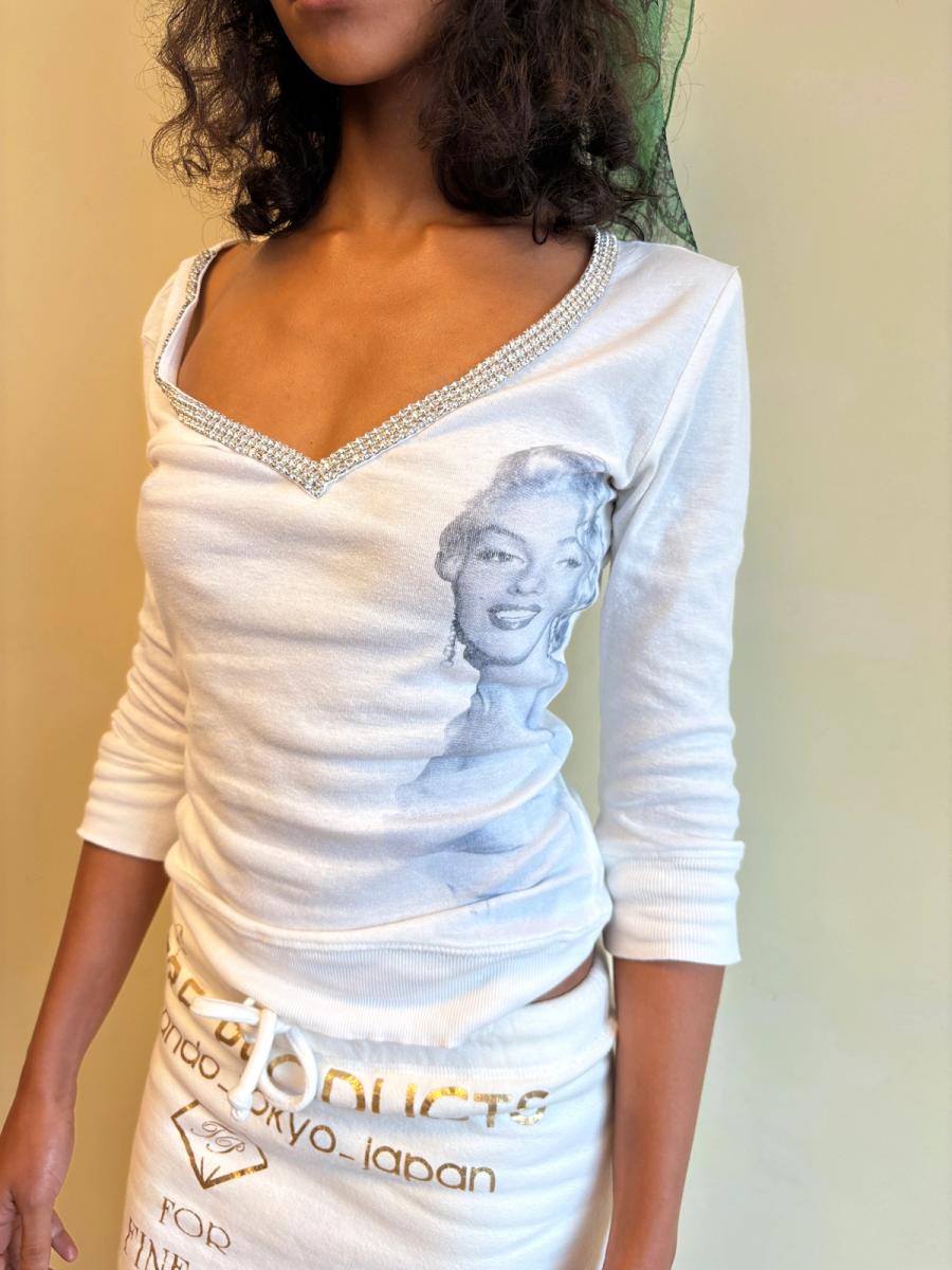 Marilyn Monroe rhinestone T-shirt