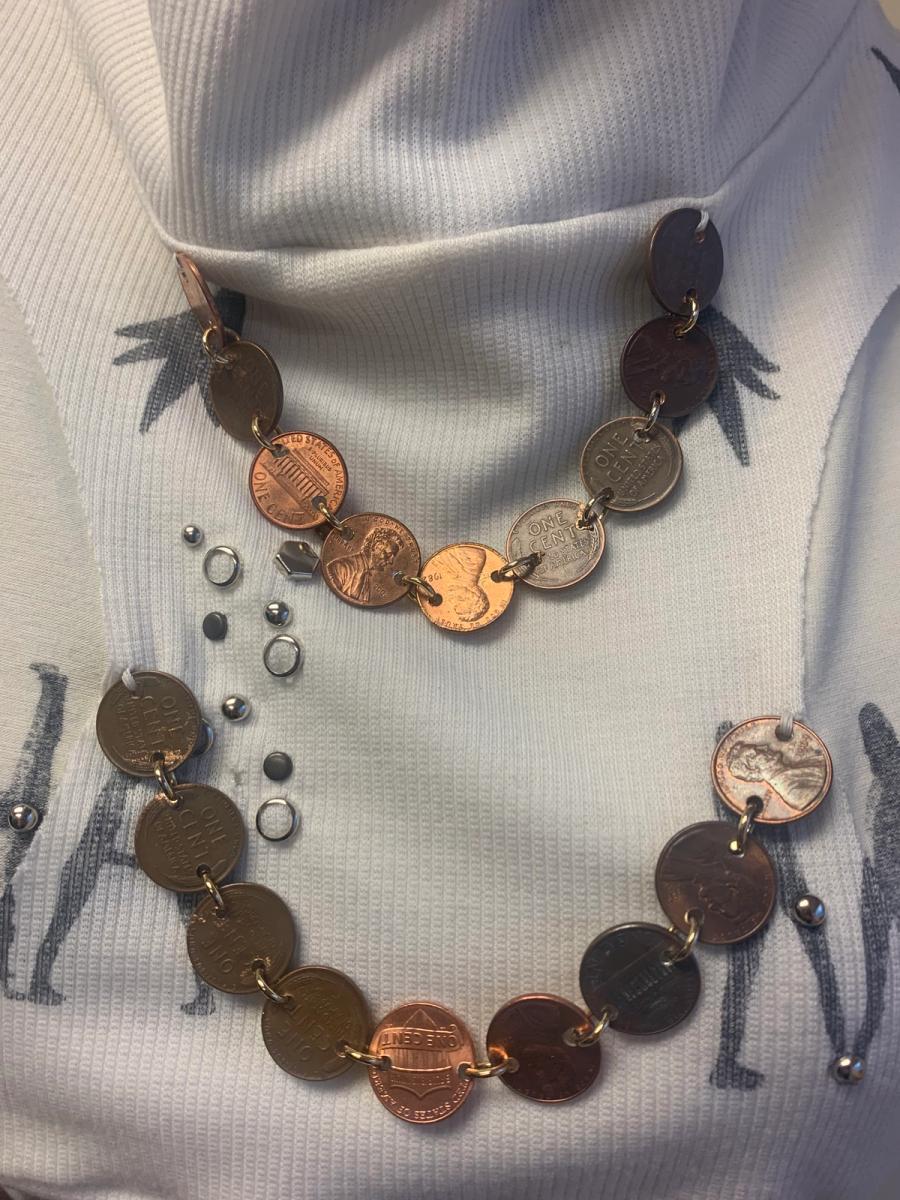 Alpha Male Cowl Neck Top With Pennies and Studding product image