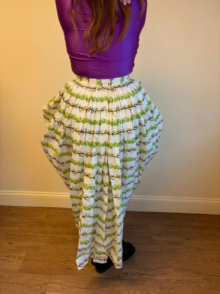 Vintage Chantal Thomass Ribbon and Leaf Print Voluminous Skirt product image