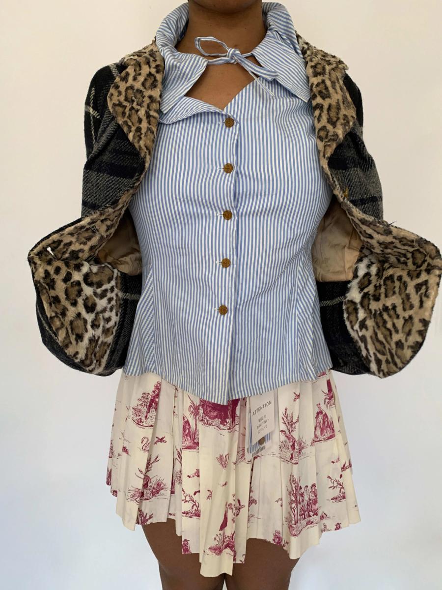 90s Vivienne Westwood Faux Fur Leopard Jacket product image